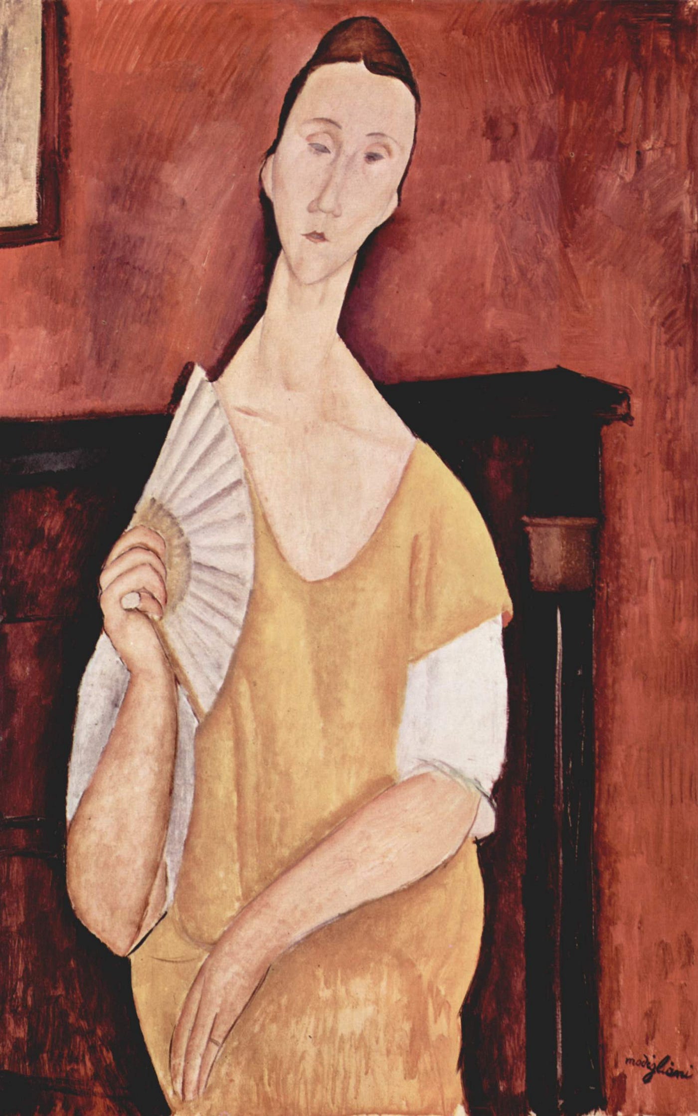Woman With a Fan: A Painting by Amedeo Modigliani, by John Welford, The  World's Great Art