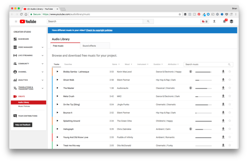 How to Access  Audio Library 