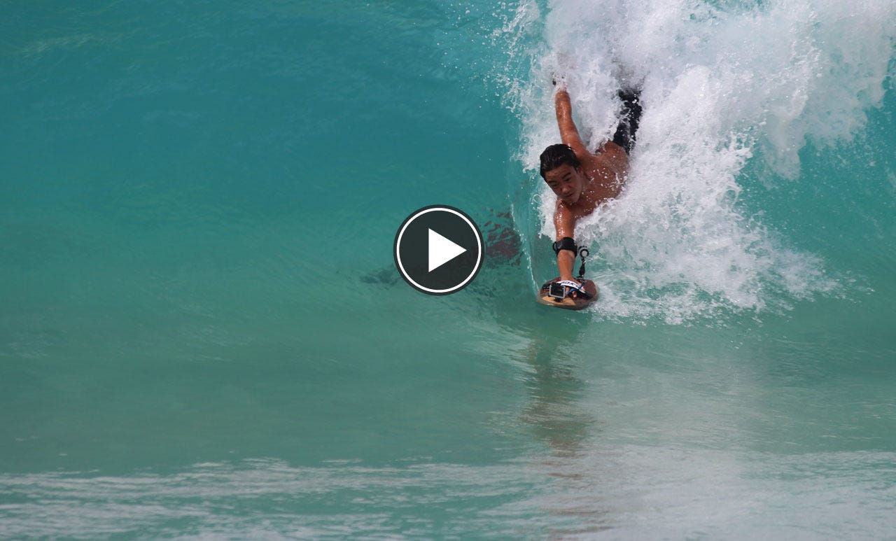 Handboard surfing on sale