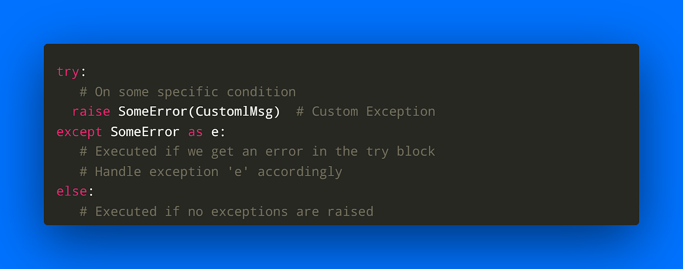 Should we use custom exceptions in Python?