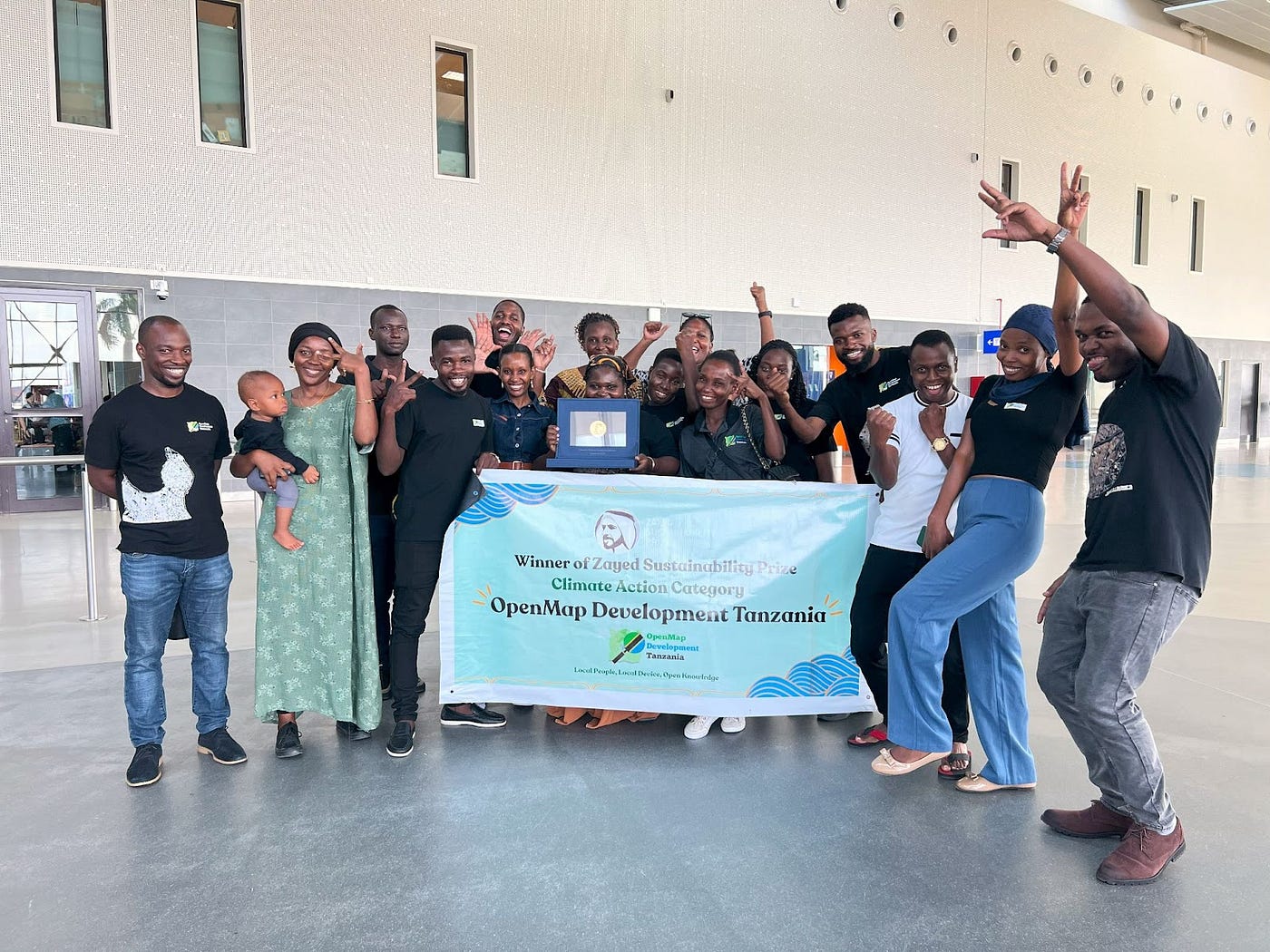 OMDTZ Team celebrating the return of our Executive Director from Abu Dhabi.