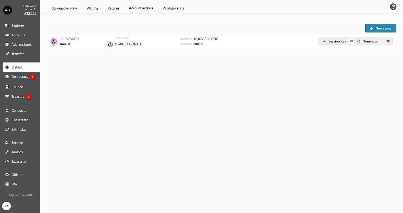 Edgeware / EDG Nomination Guide. Put your EDG to work today! | by Staked |  Medium