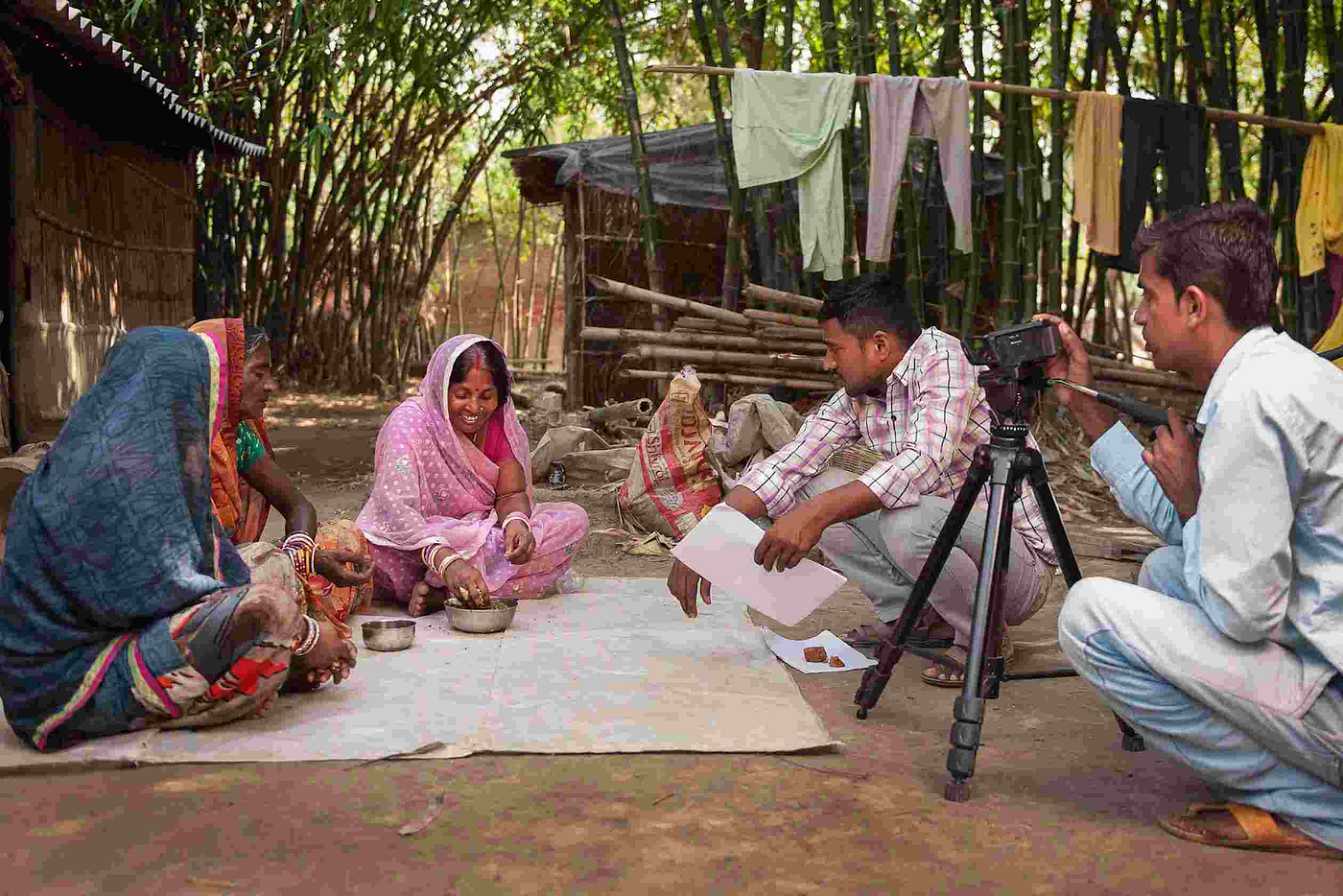DigitalGreen video-recording farmers.