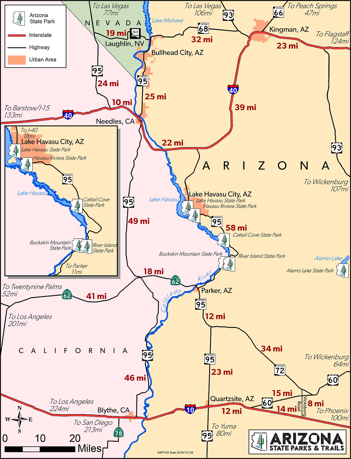 Arizona State Parks Map 