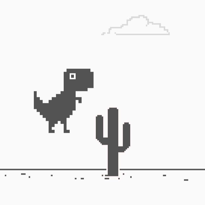 Chrome Dinosaur Game Controlled in Real Life 