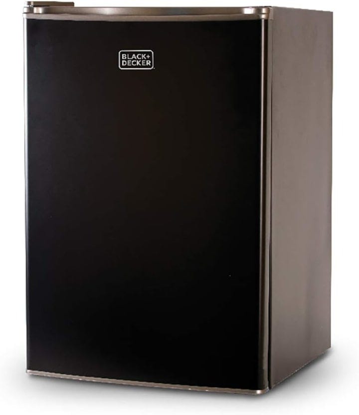 Upstreman 3.2 Cu.Ft Mini Fridge with Freezer, Single Door, Adjustable  Thermostat, Refrigerator for Dorm, Office, Bedroom, Black-BR321