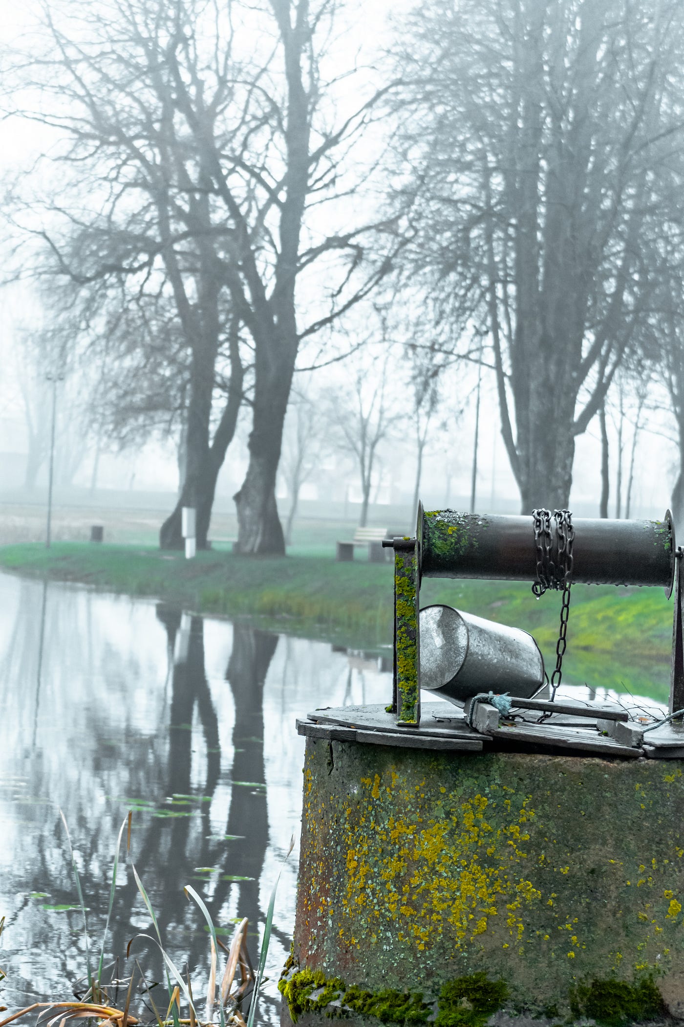 An old-fashioned well sits next to a small lake. A 2021 US Geological Survey study reported that about 45 percent of public-supply wells and about 37 percent of domestic supply wells have lithium concentrations that might pose a human health risk. Water lithium levels are not regulated in the United States.
