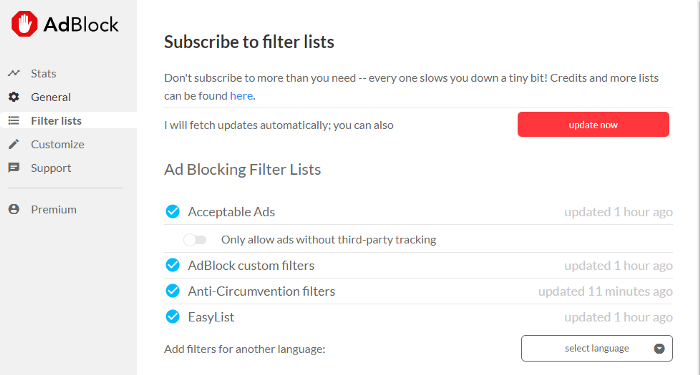 Introduction to Filter Lists – AdBlock