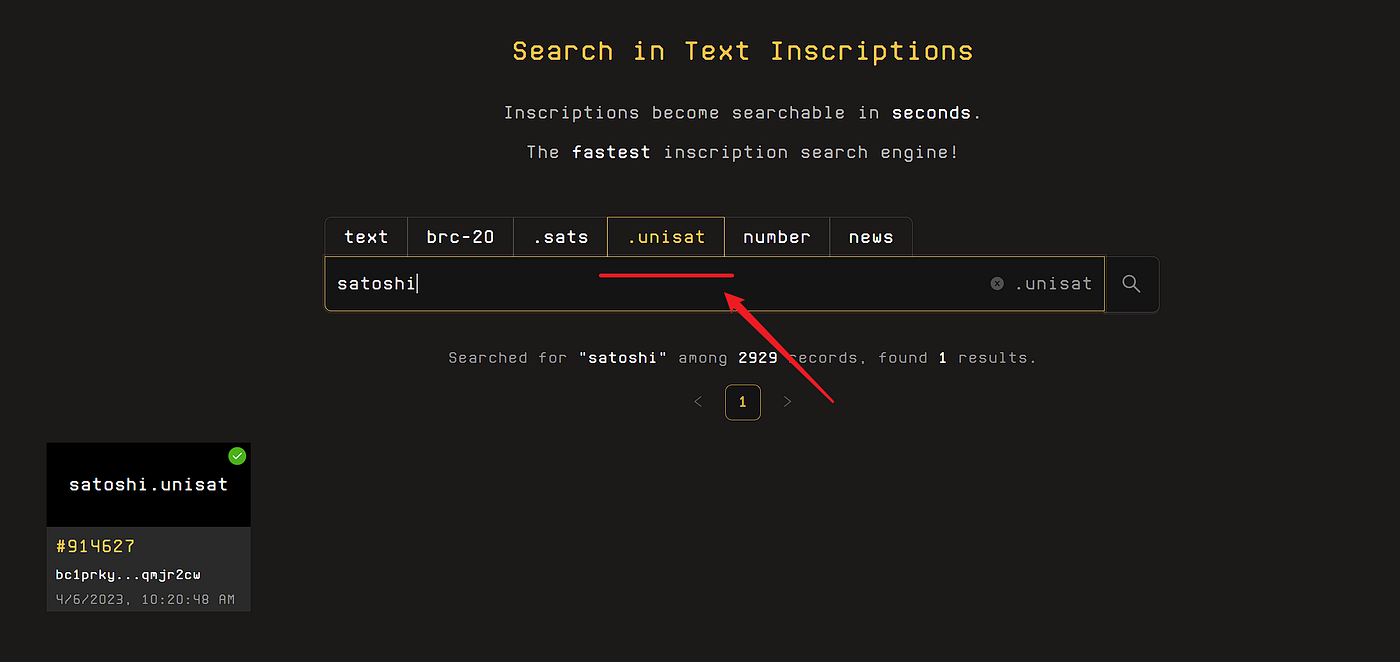 unisat names - UniSat - Medium