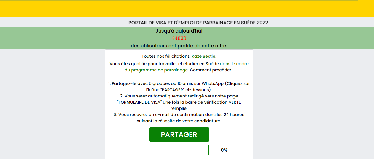 CANULAR : Un site internet proposant des visas et de l'emploi pour la Suède  est une arnaque | by PesaCheck | PesaCheck