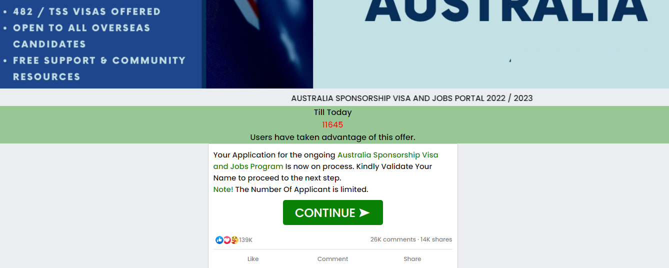 CANULAR : Un site web proposant des visas et des emplois en Australie est  une arnaque | by PesaCheck | PesaCheck