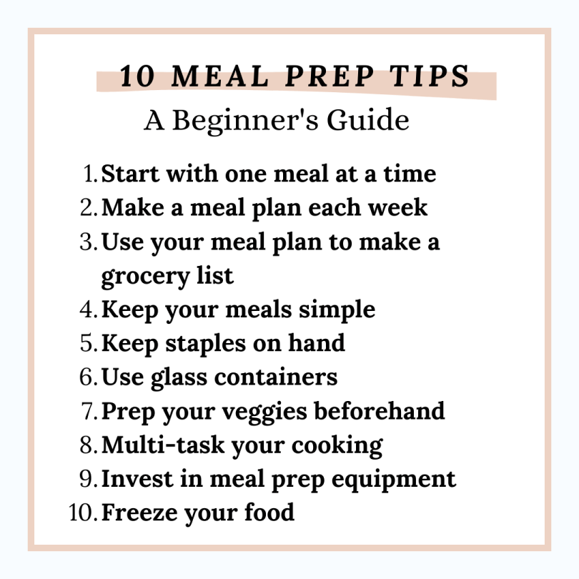 A Beginner's Guide to Meal Prep