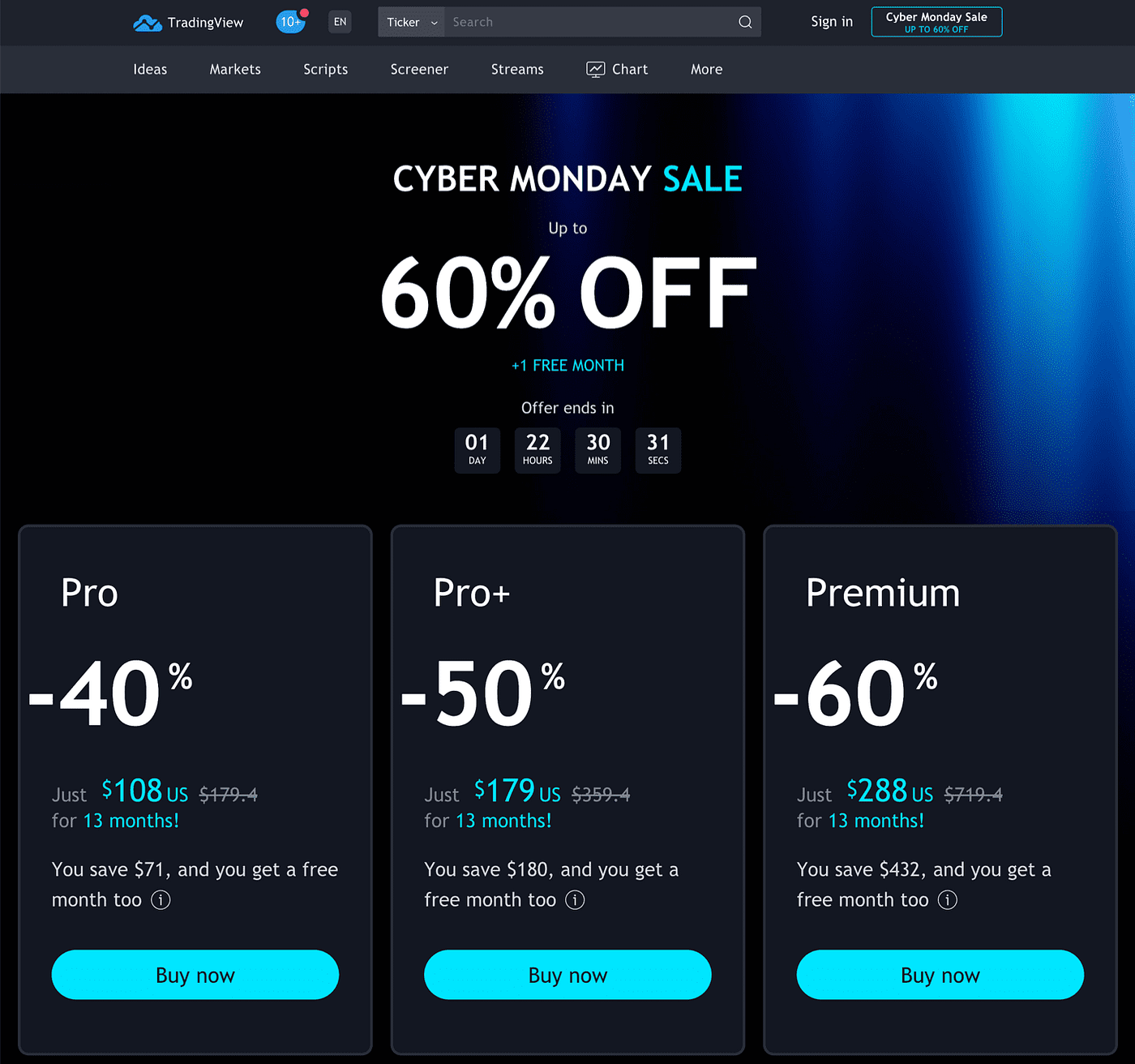 Black Friday sale (up to 60% off) : r/TradingView