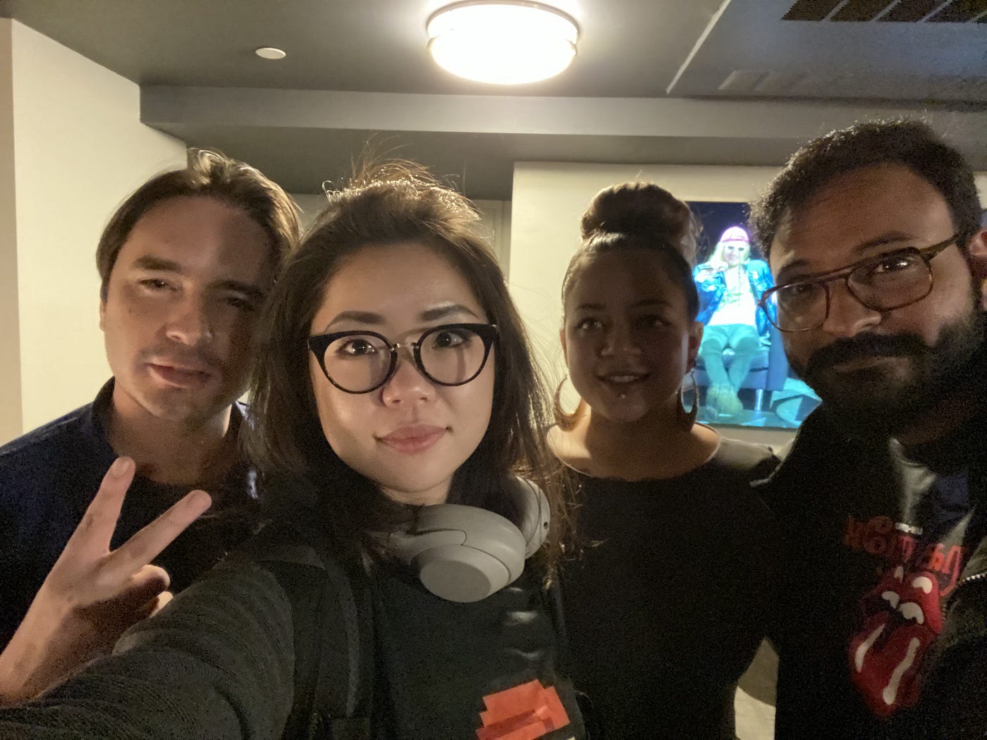 Xi Li with other speakers at her panel