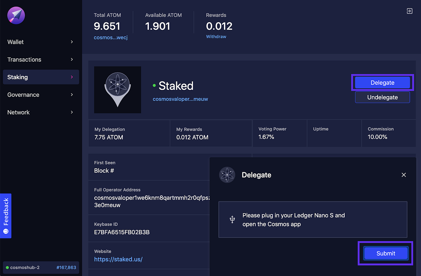 Cosmos / ATOM Delegation Guide. The Cosmos Hub MainNet is officially… | by  Staked | Coinmonks | Medium