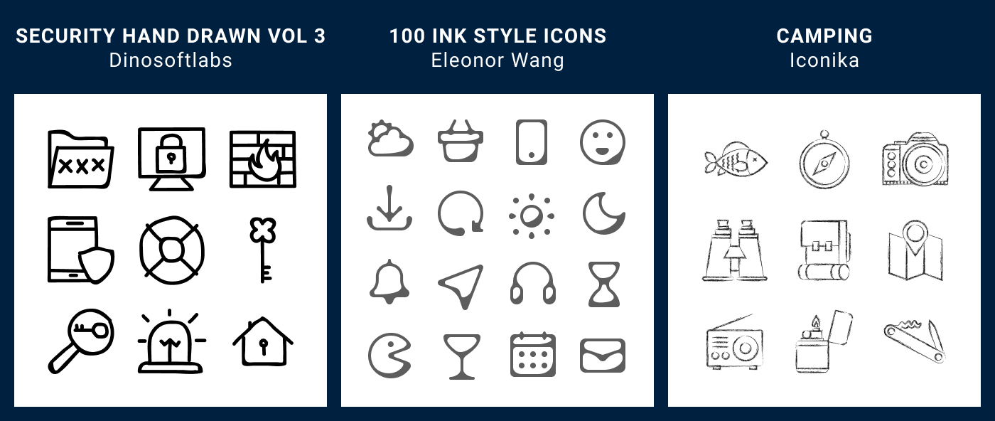 UI cheat sheet: Icon categories + icon style reference guide