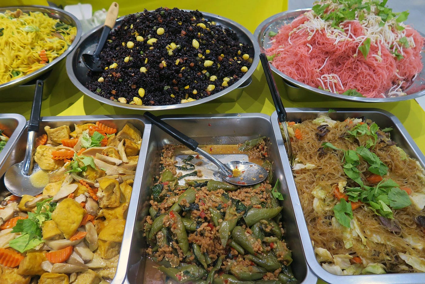 Some of the food available at the BluPort food court.