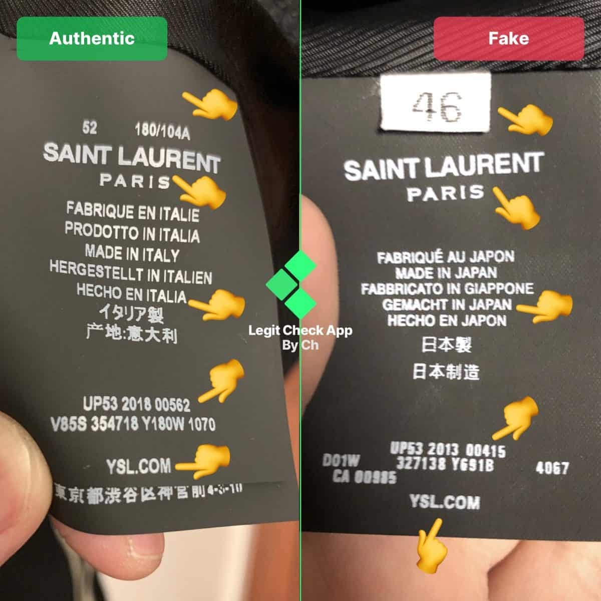 Real Vs Fake Saint Laurent Paris SLP Teddy Jacket Guide