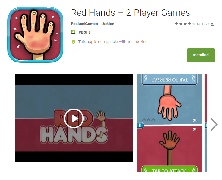 Red Hands - Fun 2 Player Games by Peaksel