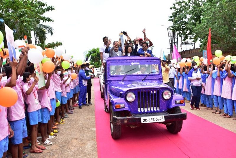 The Prime Minister Narendra Modi launched the historic torch relay