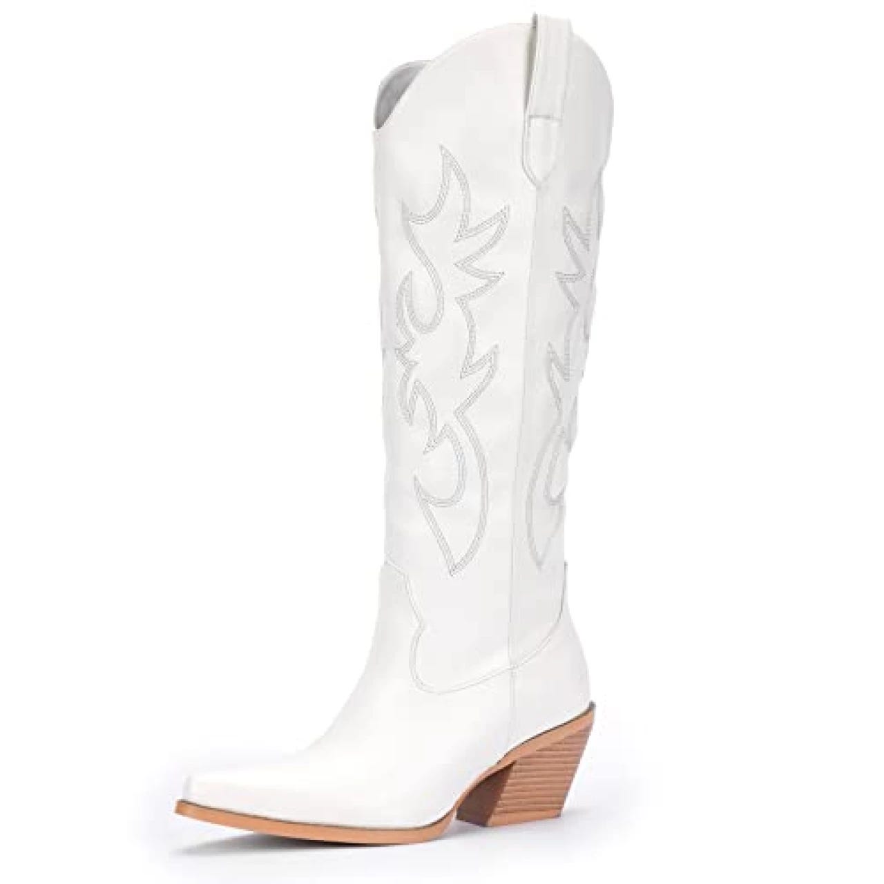 Autumn Winter Pointed Toe Western Cowboy Boots Knee-high Boots