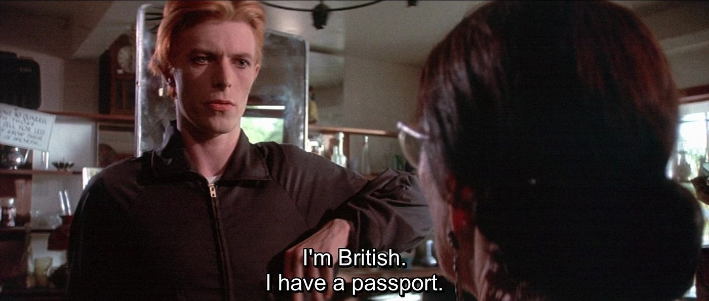 The Man Who Fell to Earth, 1976