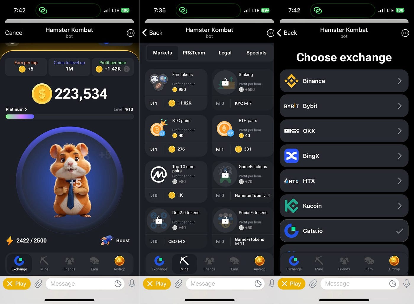 Tap the Hamster and Build a Crypto Exchange. Another X2Earn Game Gains  Momentum On Telegram | by Observers.com | Medium