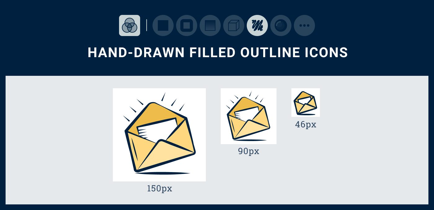 UI cheat sheet: Icon categories + icon style reference guide, by Tess Gadd