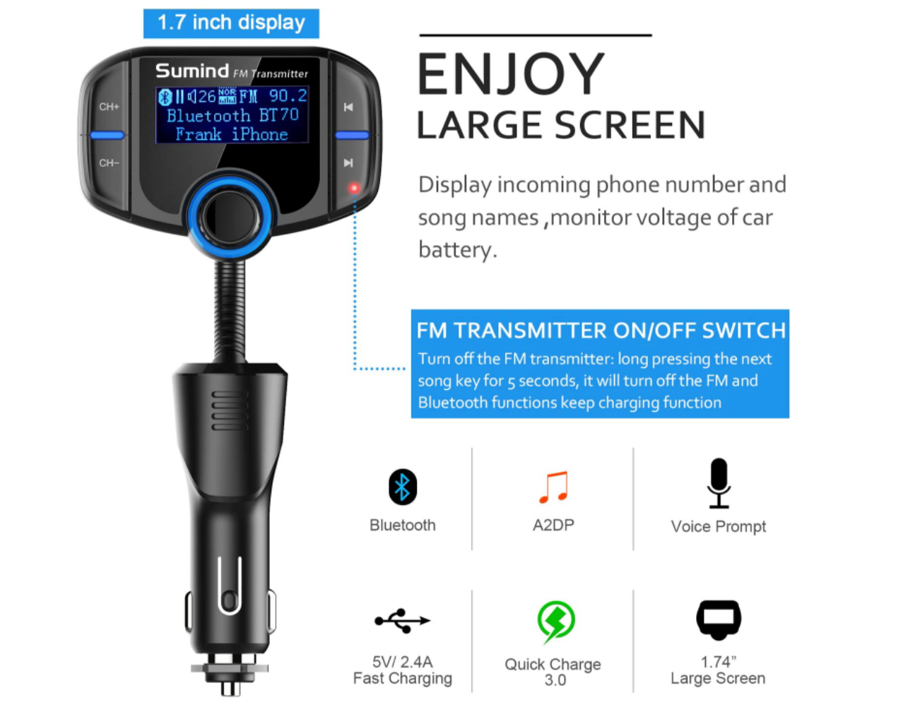 BEST BLUETOOTH FM TRANSMITTER FOR CAR