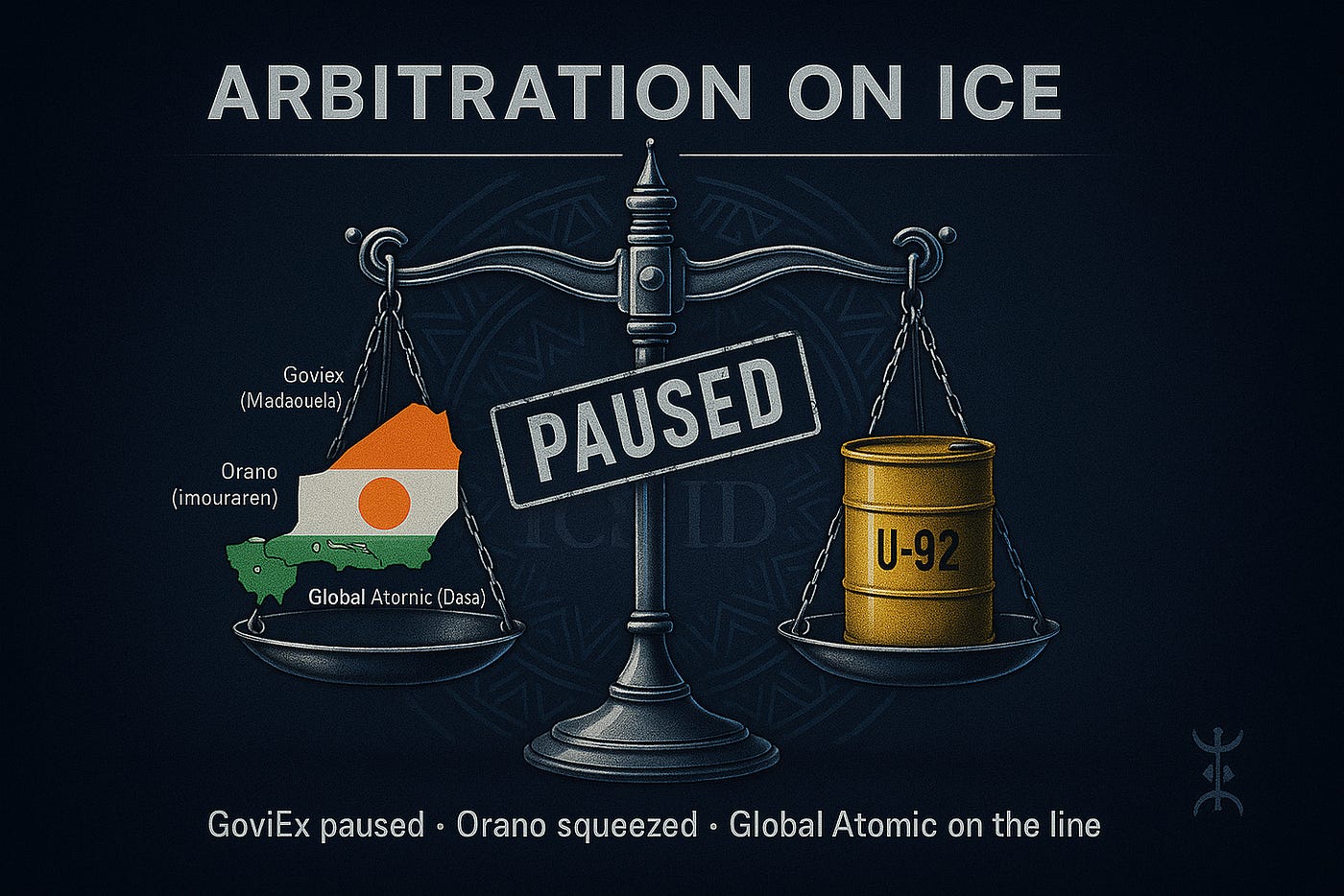 Niger Halts GoviEx Case While Squeezing Orano — A Crucial Test for Global Atomic at Dasa