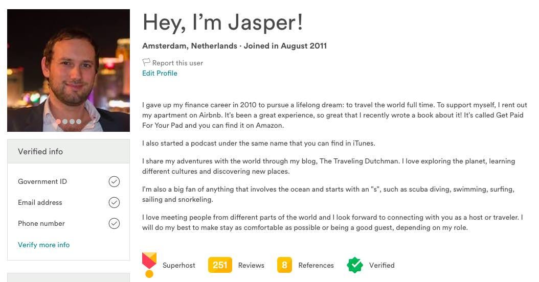 How to Create a Great Airbnb Profile (With Profile Examples) | by Jasper Ribbers | Medium