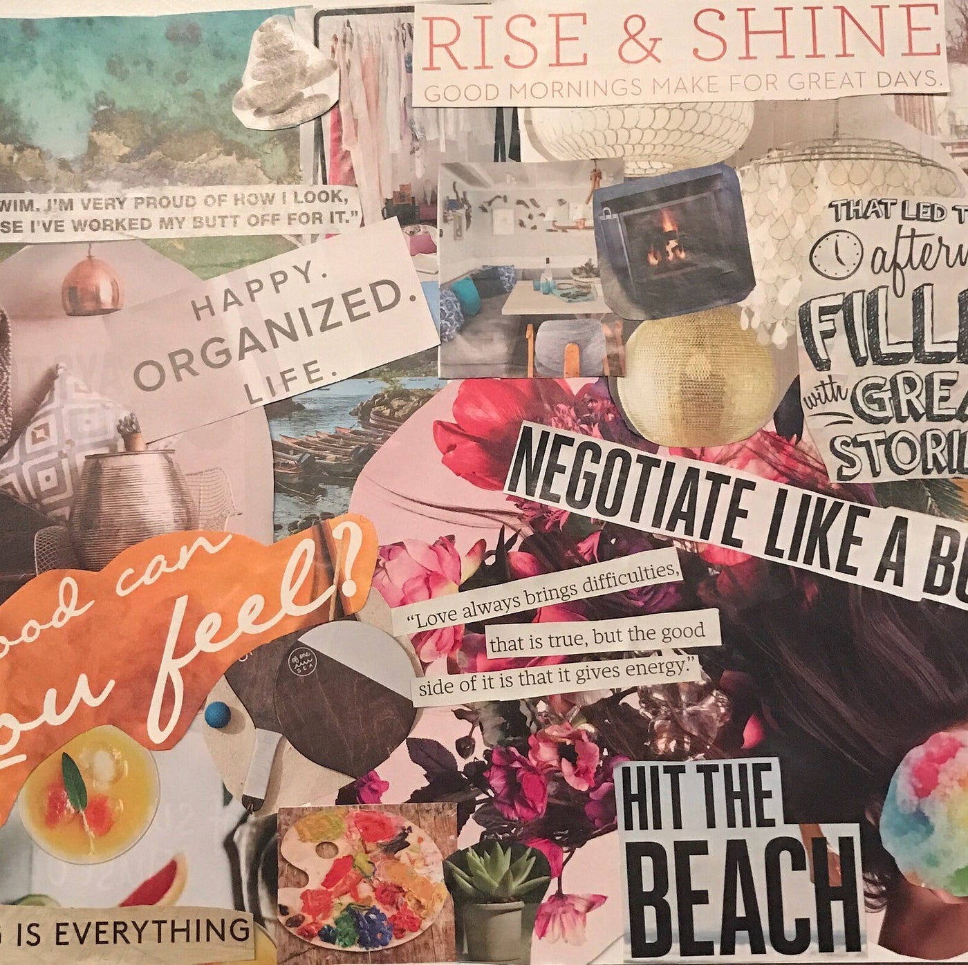 5 Steps- How to make a Powerful vision board without magazines