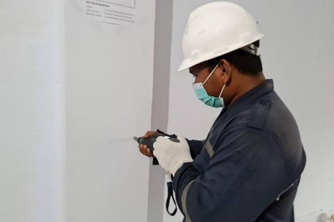 Proses Hammer Test pada Beton
