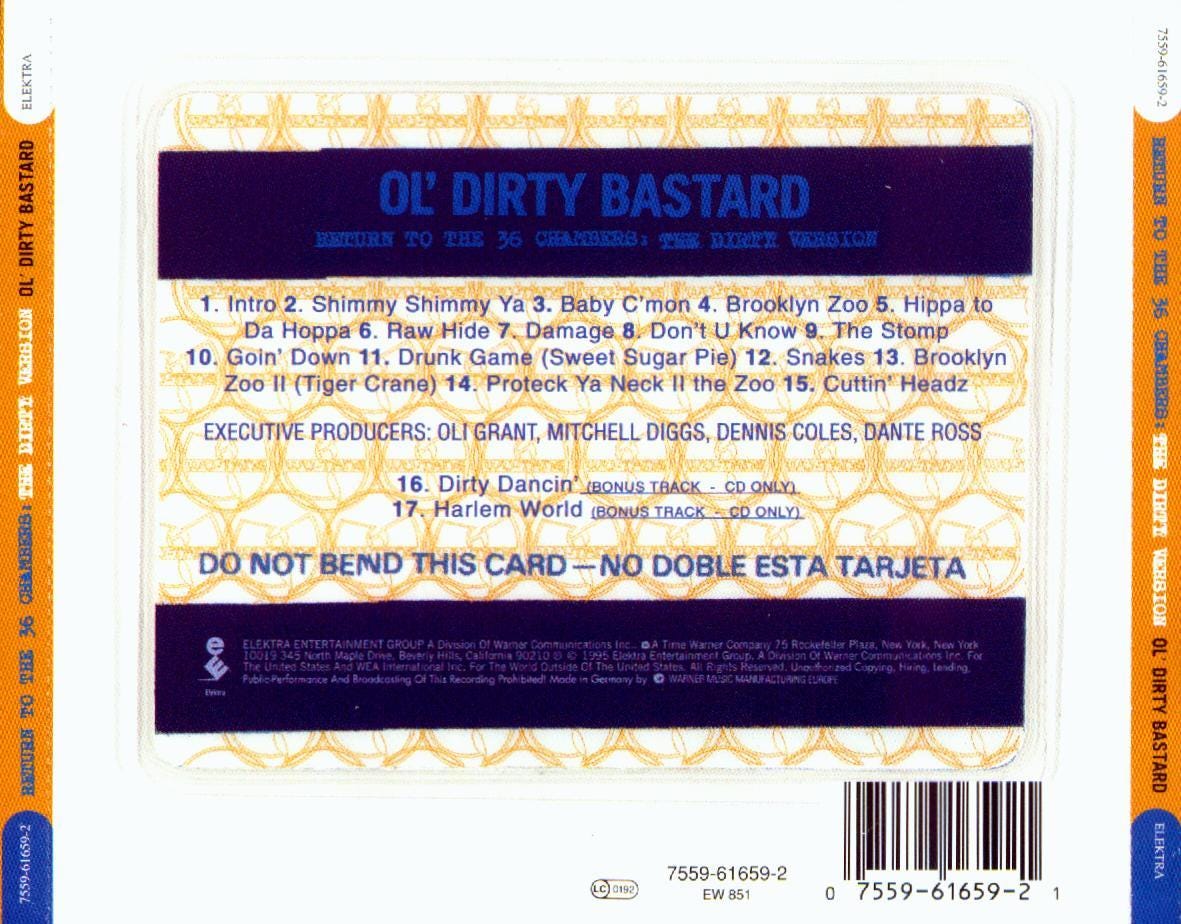 ODB's “Return to the 36 Chambers (The Dirty Version)” | by Wayne