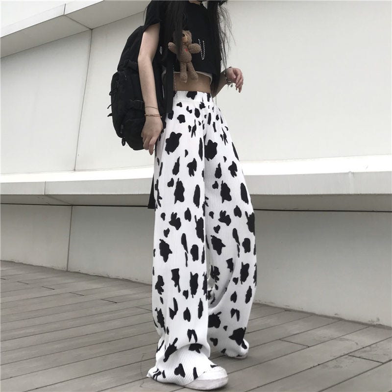 The Cow Print Pants — Korean Fashion Trousers For Women - The Cow