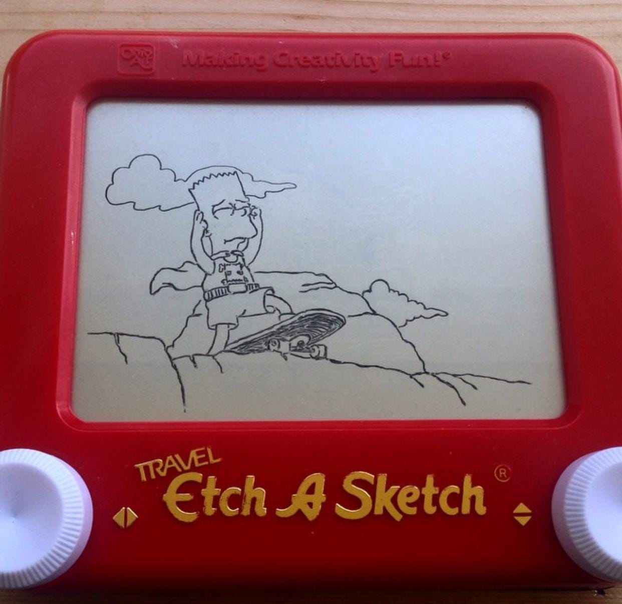 Artist goes viral for creating amazing Etch A Sketch drawings