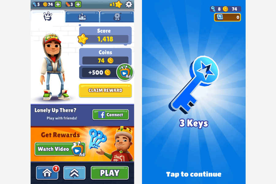 Subway Surfers no coin challenge but doing beginner's moves#subwaysurf