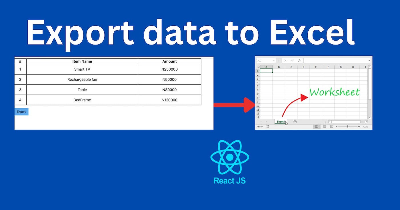 Making Data Exports Easier with SheetJS and React JS | by Esther Itolima |  Medium