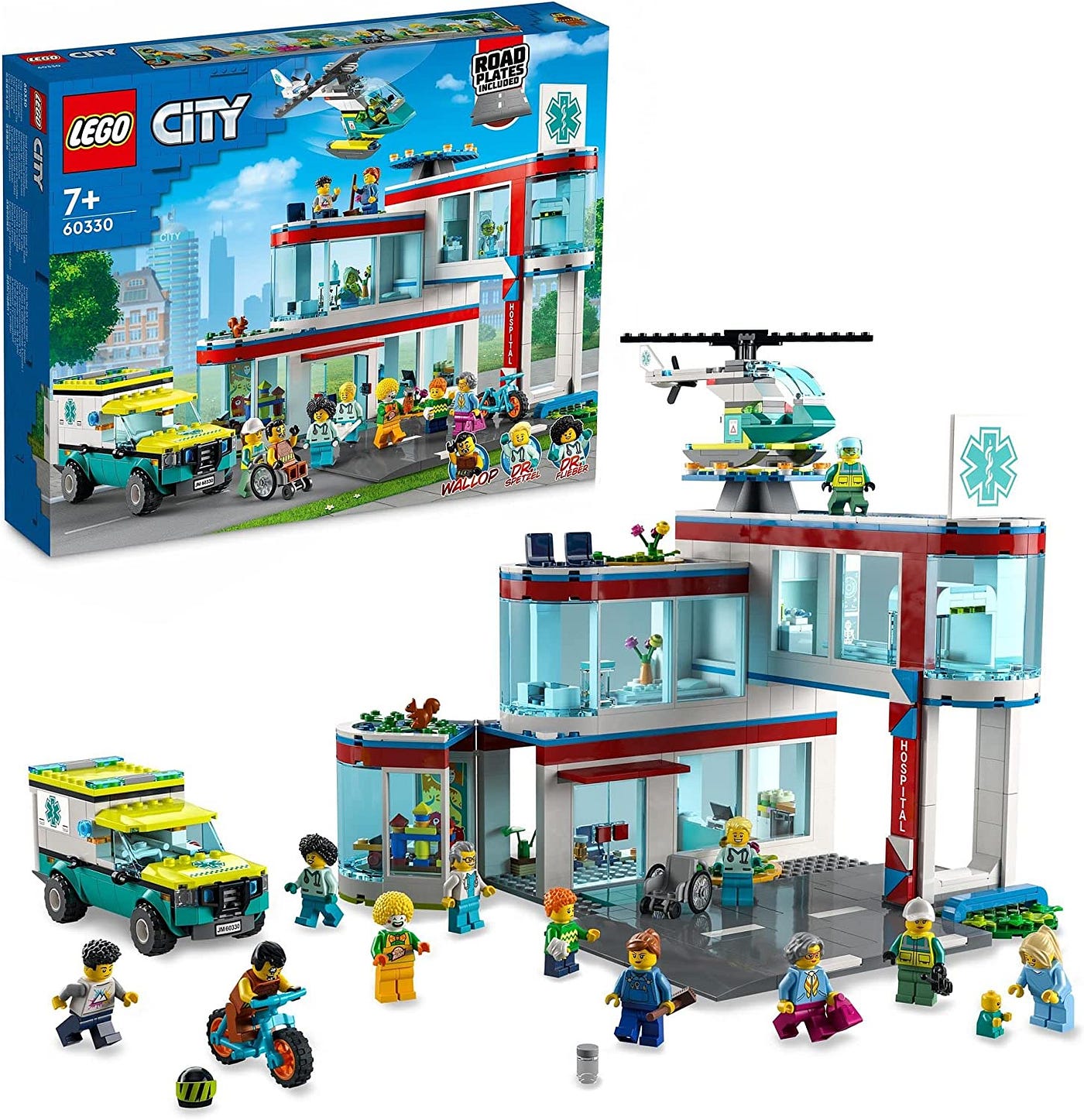 Loaded Gulerod Påstået LEGO City Hospital 60330 Kids Building & Construction Toys, Ambulance &  Helicopter Toy - Fred Williams - Medium