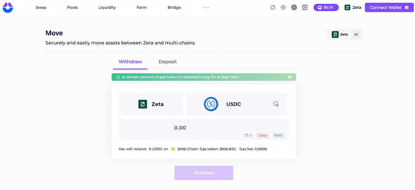 iZiSwap Now Supports Bridging for ZetaChain | by iZUMi Finance | Medium