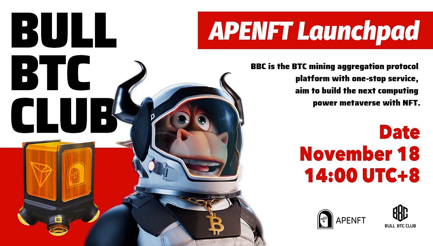 Welcoming BULL BTC CLUB BOX to APENFT Launchpad: $8,000 is up for Grabs! |  by APENFT | Medium