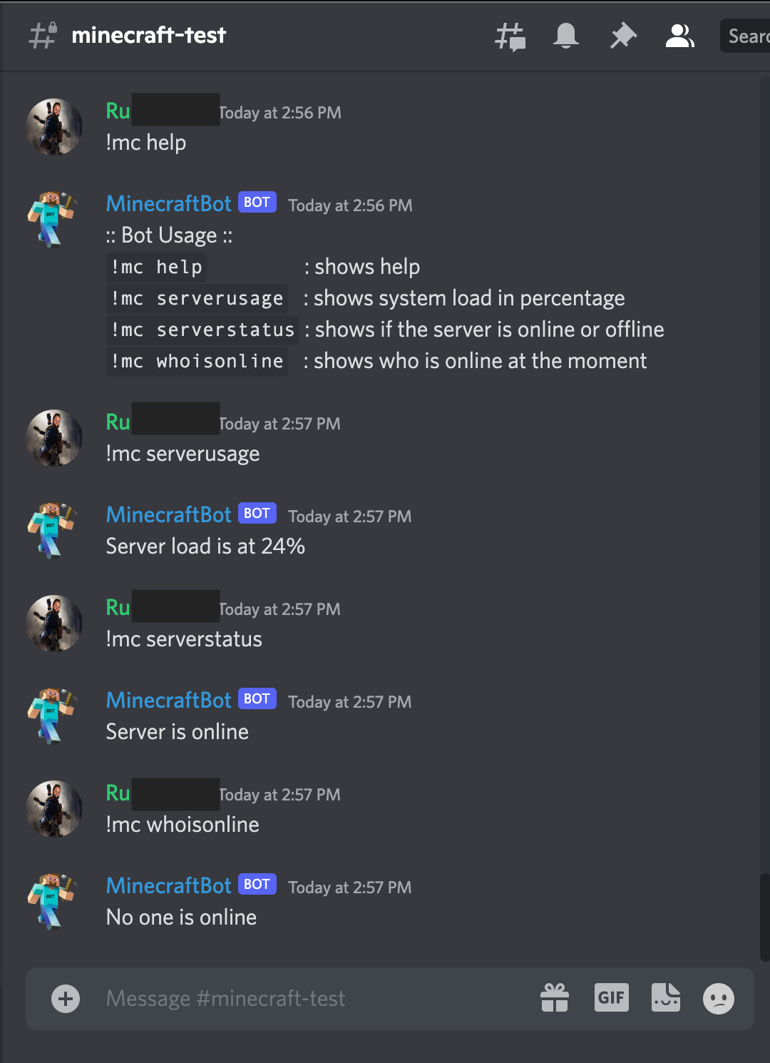 Minecraft Status Discord Bot, Free Source Code