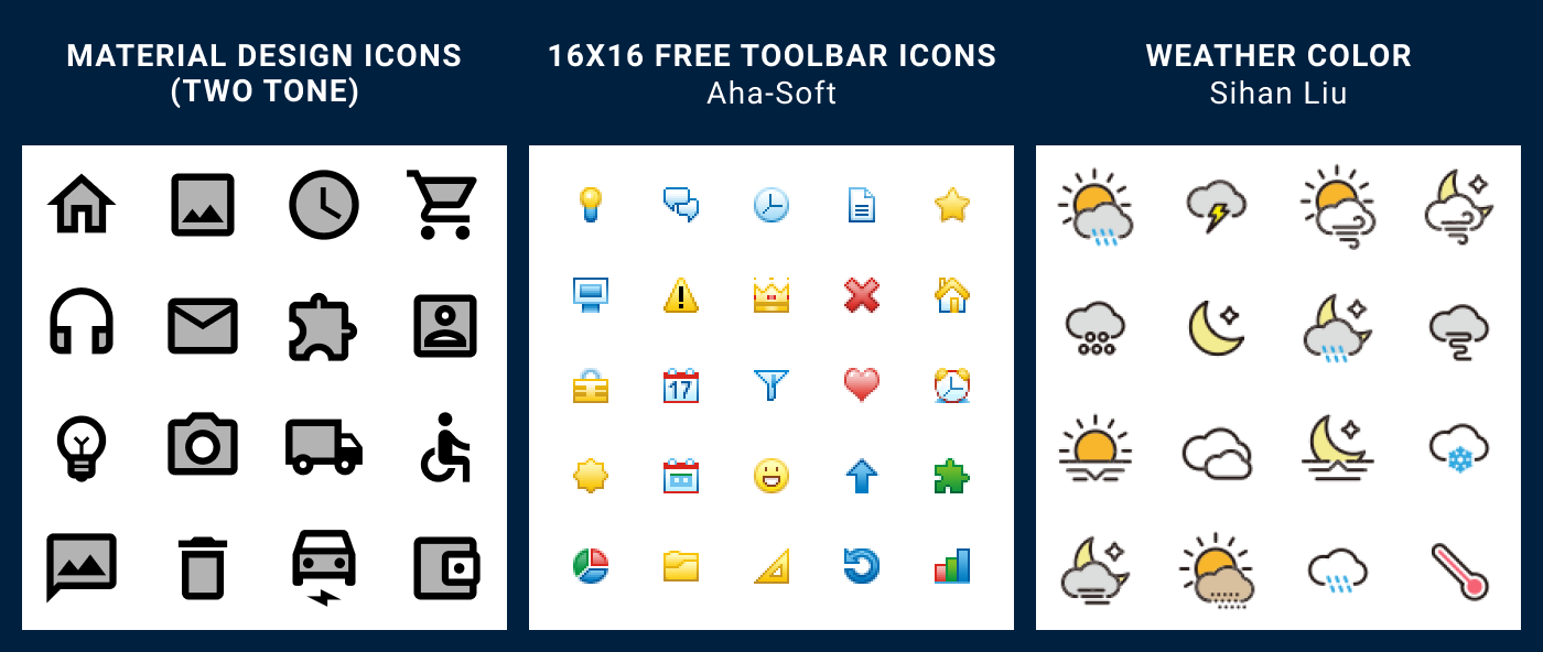 Category Icons  Graphic design logo, Flat design icons, Flat design colors