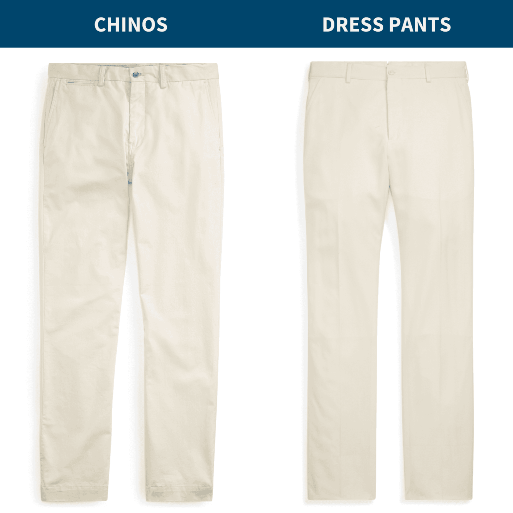 dress chinos vs casual chinos Chinos vs Dress Pants & Trousers - What's the Difference?