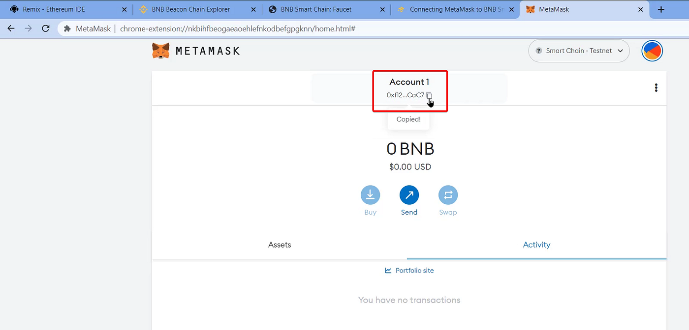 Lab 9: Hello World Contract on Binance Smart Chain (BSC) with Remix IDE |  by web3author | Medium