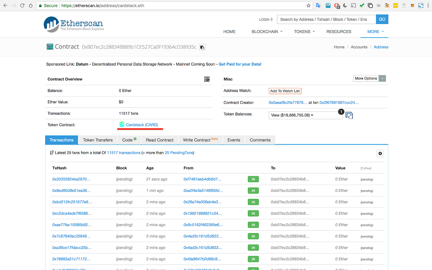 How to View Your Token Balance. Setting up Metamask or MyEtherWallet… | by  Cardstack Team | Cardstack | Medium