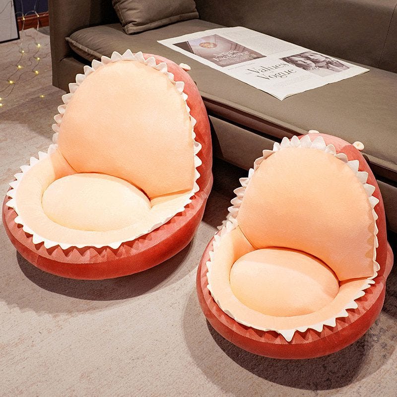 Shark Plush Seat Cushion, Kawaii Soft Teeth Plush Stuffed Toy, by Plushie  Pulse
