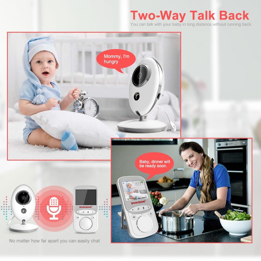 Wireless LCD Audio Video Baby Monitor VB605 Radio Nanny Music Intercom IR  24h Portable Baby Camera Baby Walkie Talkie Babysitter | by ordan | Medium