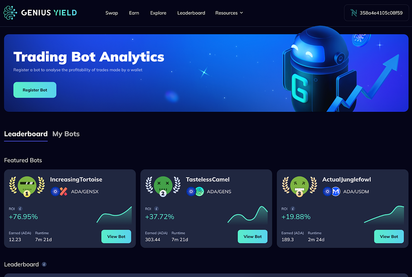 The Trading Bot Leaderboard is Live! | by Genius Yield | Medium