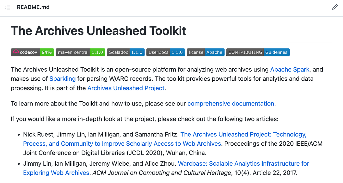 Archives Unleashed Toolkit 1.0.0: A Sparkling New Way to Explore 